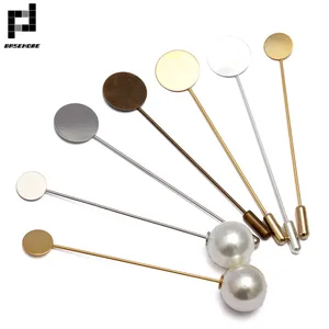 Основа для брошей BASEHOME, безопасная булавка из меди, пустая застежка-основа для лацкана, 10 мм15 мм, 10 шт.