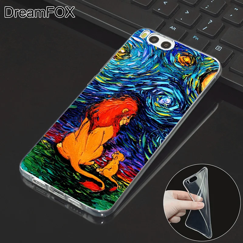 DREAMFOX M115 Lion King Soft TPU Silicone Case Cover For Xiaomi Mi Note 2 3 4 5 6 8 SE M5 4C 4S 5C 5S 5X 6X A1 Plus |
