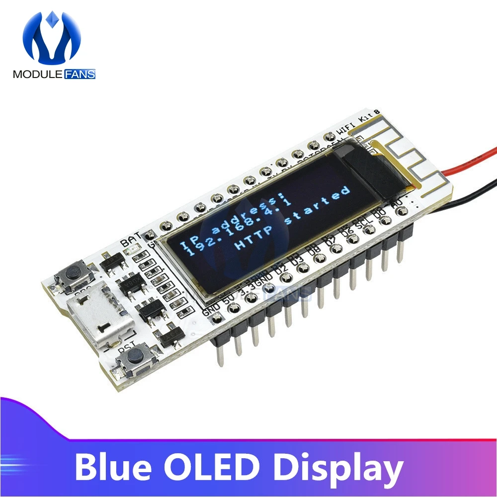 Blue Display Интернет вещей CP2014 ESP8266 0,91 дюйма OLED 32 МБ флэш wifi модуль печатной платы для Arduino NodeMcu IOT макетная плата - Цвет: Blue Display
