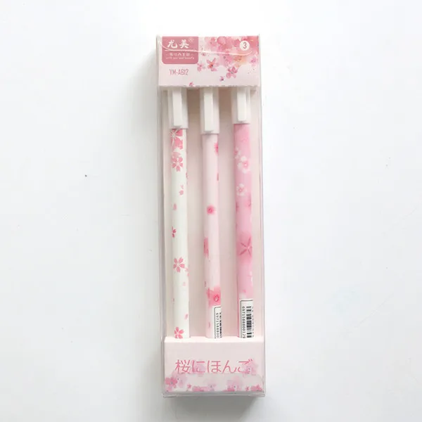 3pcs 6/3 шт./компл. гелевая ручка Фламинго caneta вишня boligrafo Kawaii canetas милый стационарные lapices материал Эсколар kalem - Цвет: 3pcs
