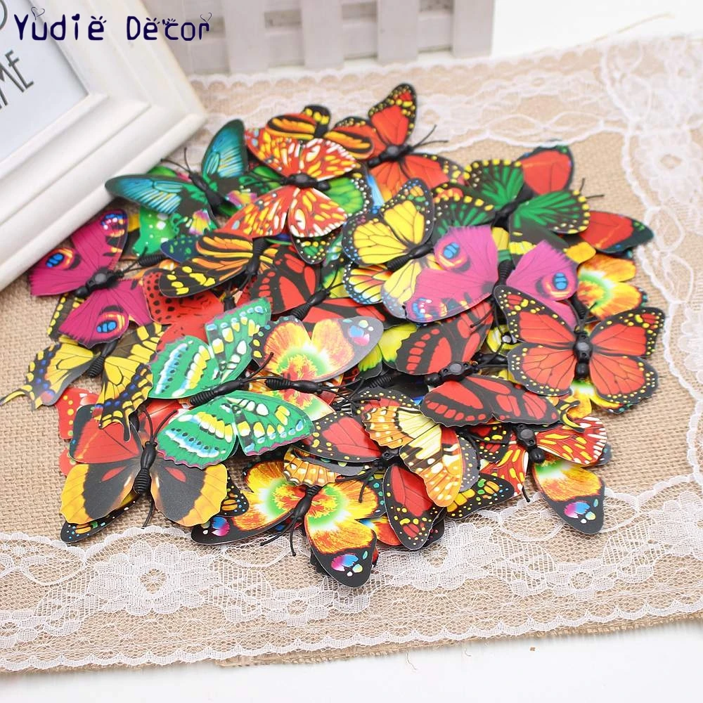 3 шт./партия магнитные бабочки для творчества|magnet butterflies|butterfly magnetbutterfly for decoration |