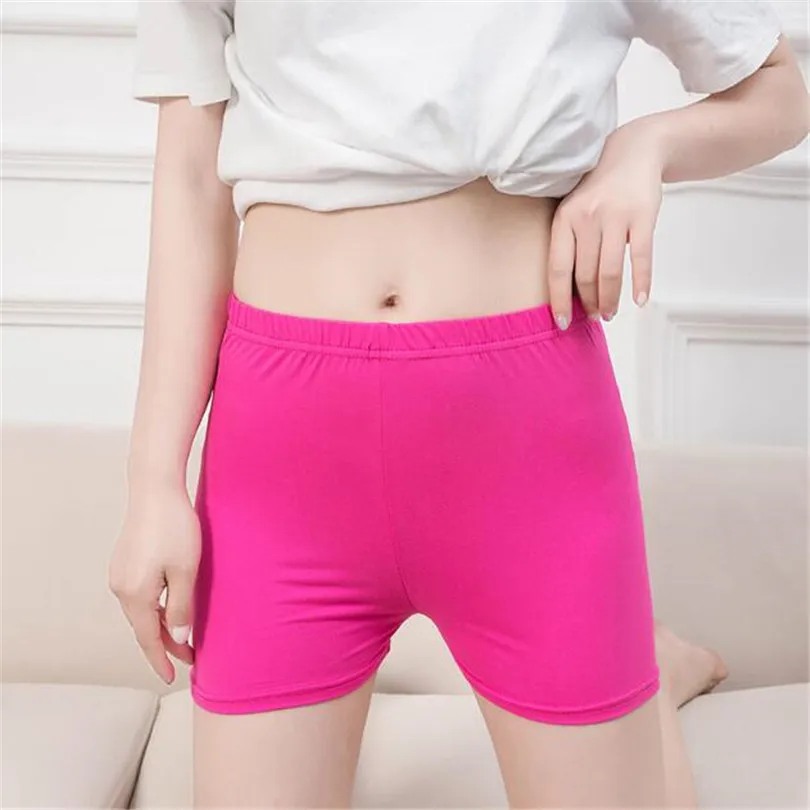 

CUHAKCI Women Elastic Waist Shorts Active Wear Summer Shorts Ladies Green Candy Color Feminino Gym Bottom Fitness Shorts