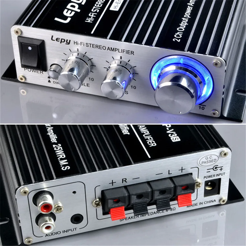 Автомобильный усилитель LEPY Mini V3 700 Вт 12 В Hi Fi стерео MP3 для iPod автомобильный