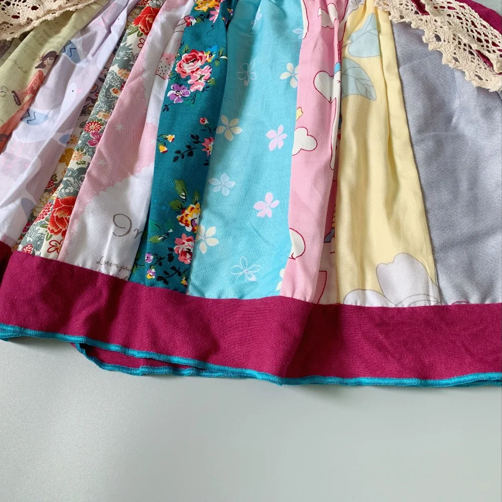 Pocket Splice Cloth Alphabet Print Baby Girl Dress For Children Present | Детская одежда и обувь