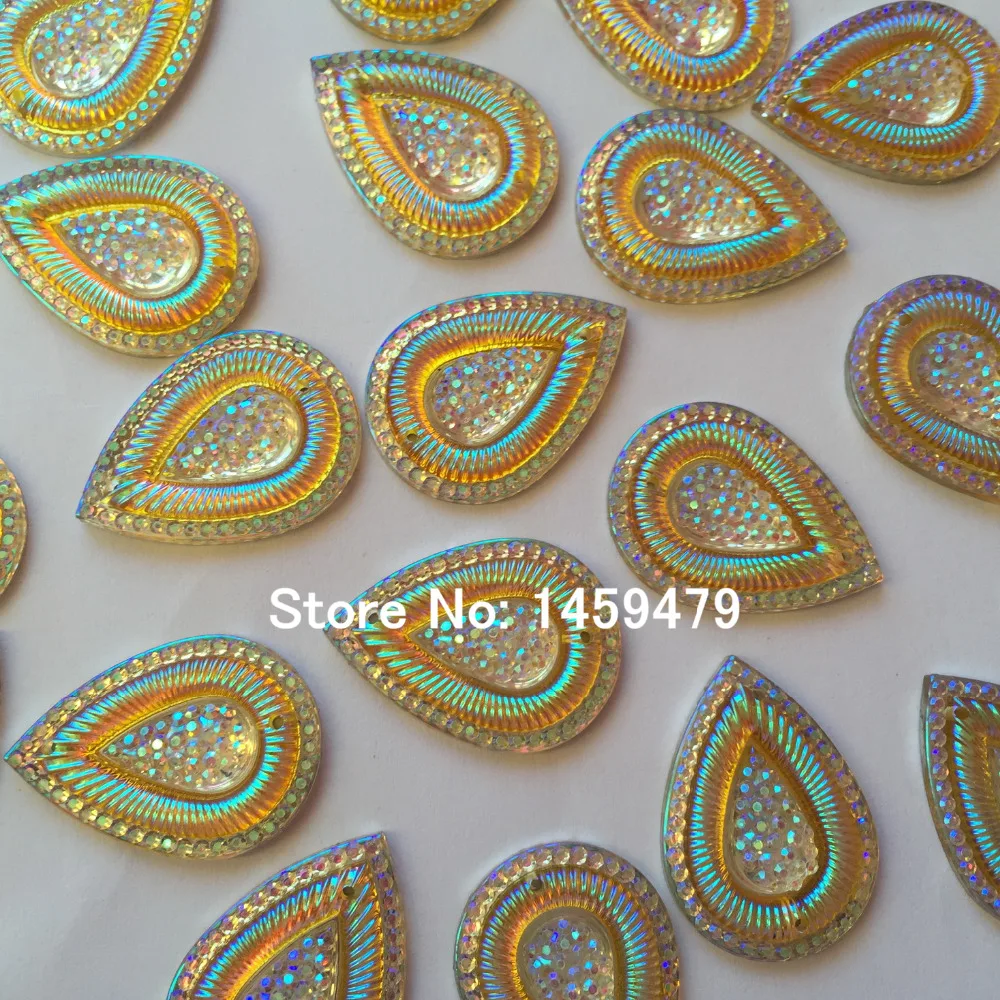 Свободные камни для шитья нежный акриловый горизонтальный плоский золотой