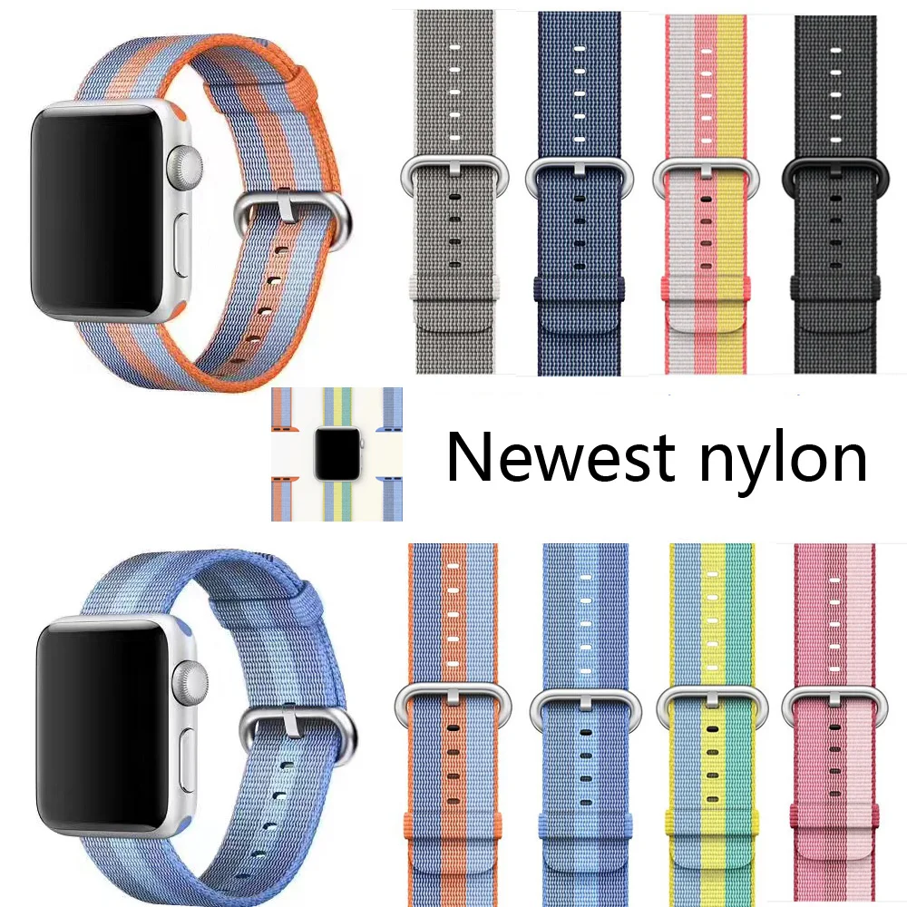 Лучшая цена ремешок для apple watch band 42 мм 38 40 44 спортивный браслет ткань нейлон iwatch 4