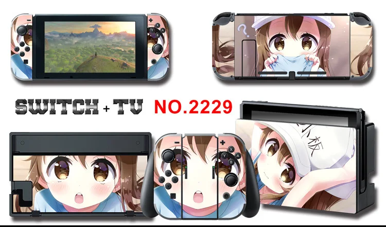 Для nintendo Switch Pain sticker консоль Dock Joy Con полное покрытие цветной бумажной кожи Закаленное стекло протектор экрана от 2000-2305