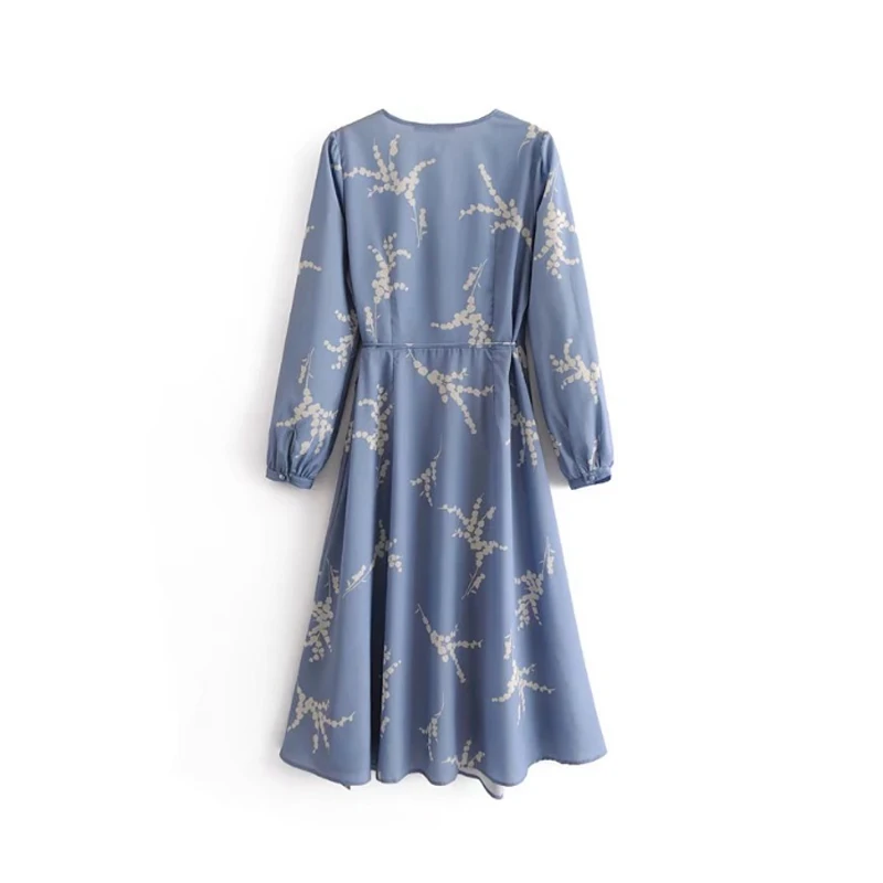 Женское пляжное платье с цветочным принтом Boho повседневное Свободное v образным