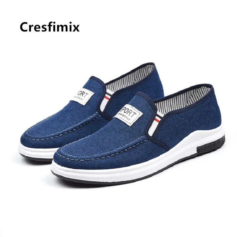 Cresfimix/мужские модные удобные Черные слипоны Мужская повседневная синяя
