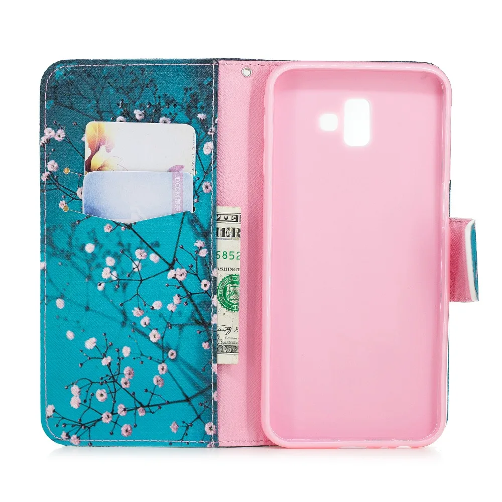 Butterfly Bear Feather Case For coque Samsung Galaxy J6 Plus 2018 S9 A6 A7 A8 J4 Funda Etui | Мобильные телефоны и