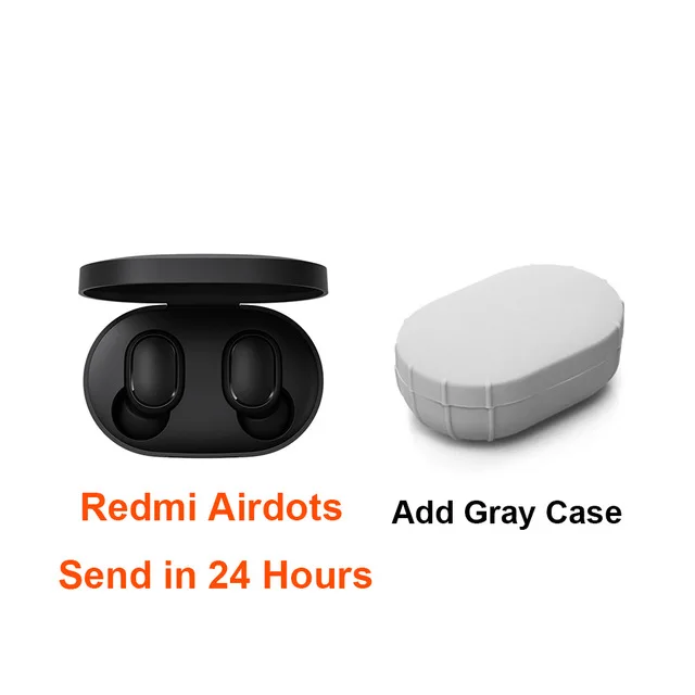 CN add case Xiaomi Redmi Airdots TWS, Bluetooth 5,0, беспроводные наушники, гарнитура, наушники, голосовое управление, шумоподавление, управление краном - Цвет: CN add case