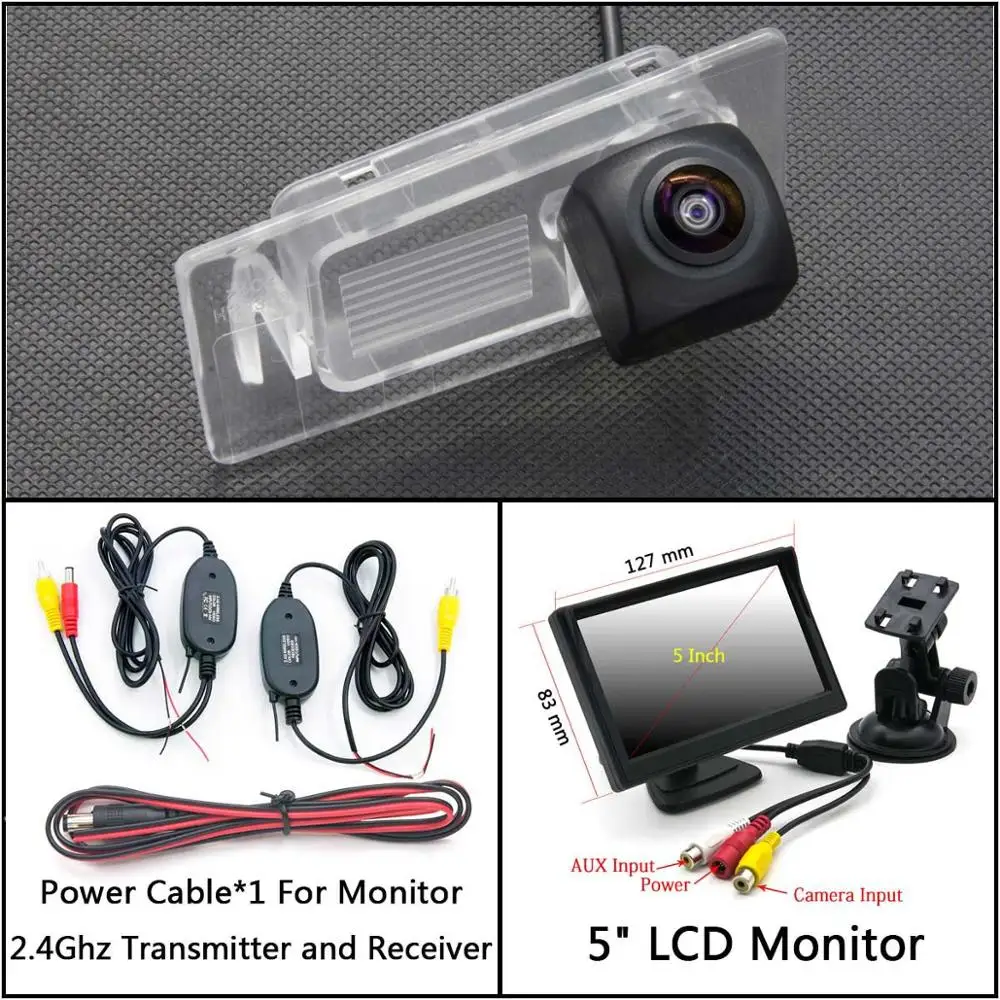 C Wireless 5inch LCD 175 градусов HD резервная камера заднего вида для Kia Ceed 2 JD Wagon SW 5D 2012~ для hyundai Accent HC SEDAN автомобильный монитор - Название цвета: C Wireless 5inch LCD