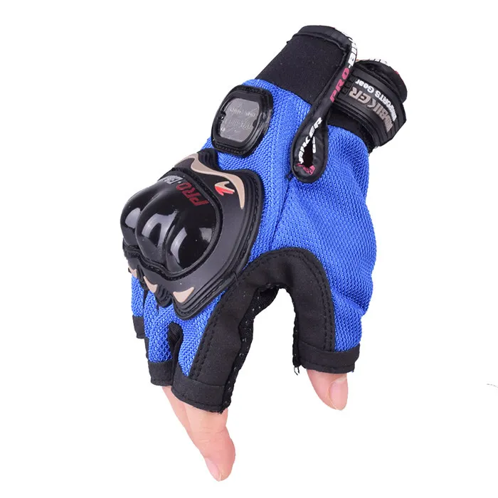 moto rcycle перчатки на половину пальца Luva moto queiro Guantes moto cicleta Luvas de moto велосипедные перчатки MCS04 Gants moto - Цвет: Синий