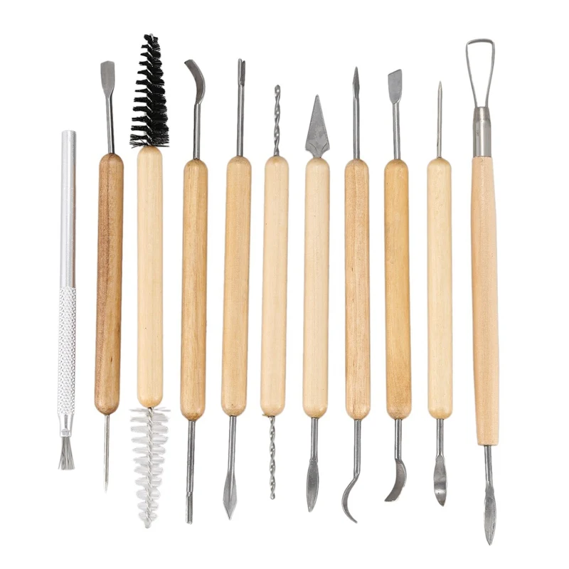 11pcs Hand Tools Shapers for Clay Sculpture Models Clay Pottery DIY