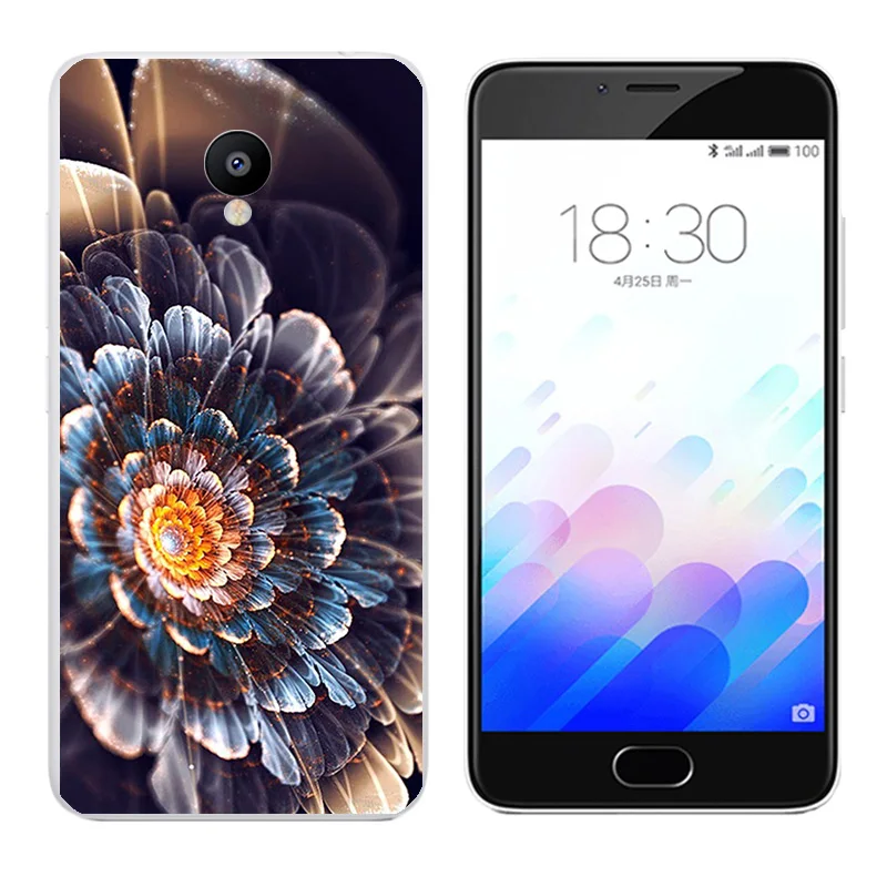 Мягкий силиконовый чехол из ТПУ для Meizu M3 M3s M3S Mini с принтом Const черный матовый