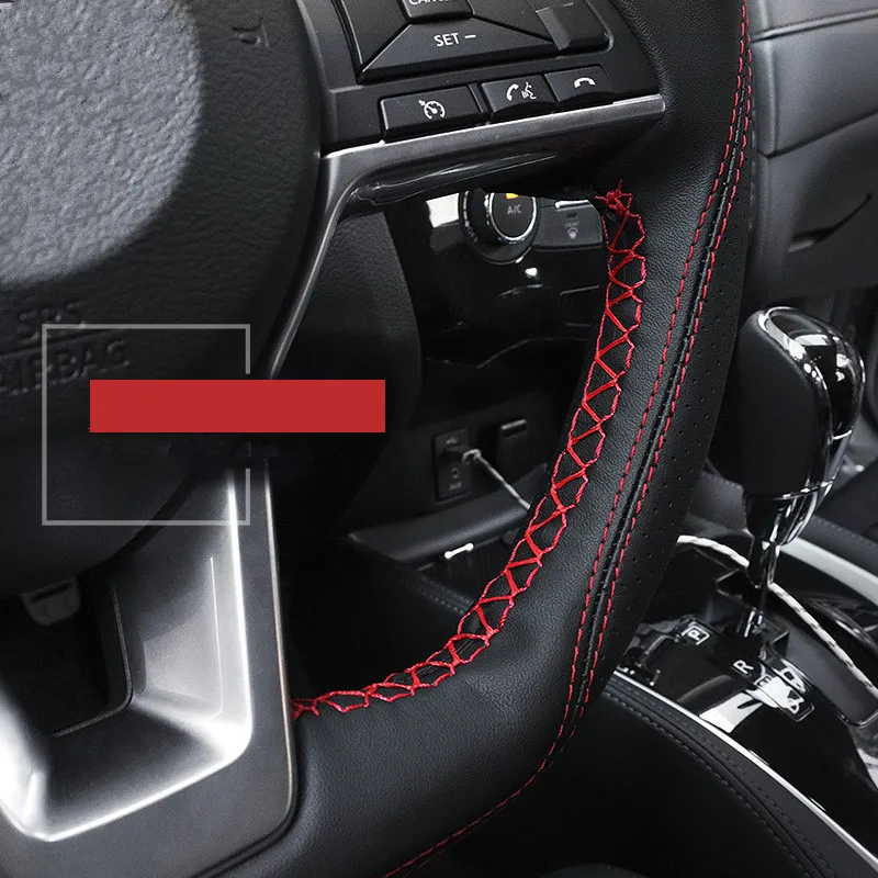 Кожаный чехол на руль для Nissan X trail T32 2017 2019 сшитый вручную автомобильные