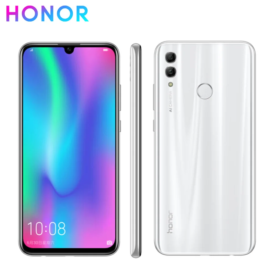 honor 10 lite, сеть 4G LTE, мобильный телефон, 6,2" 6 ГБ Оперативная память 64/128 ГБ Встроенная память Kirin 710 Octa Core Android 9,0 2340X1080px двойные задние Камера