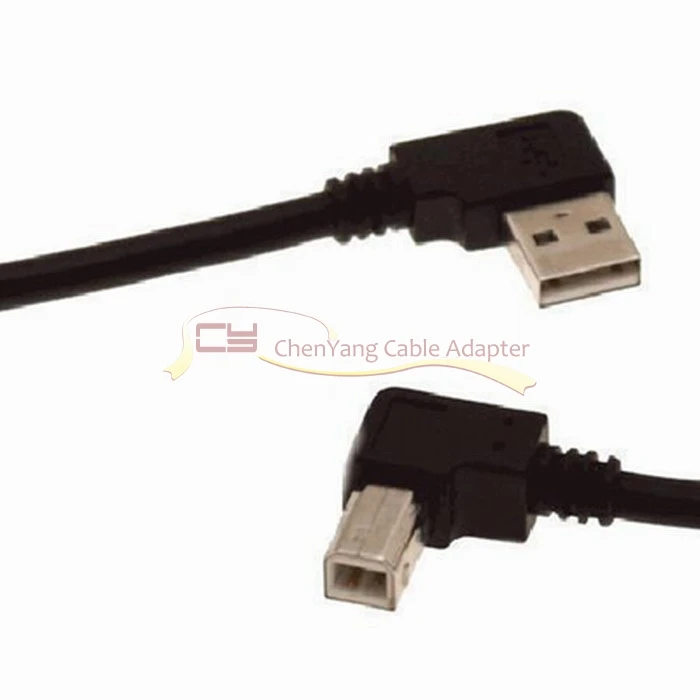 CY 50 см Прямоугольный 90 градусов USB 2 0 A штекер на B сканер для принтера|Компьютерные