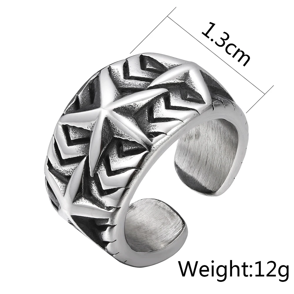 Мужское кольцо из нержавеющей стали для мальчиков Wicca Волшебная Пентаграмма