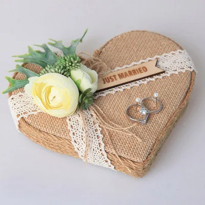 Heart ring pillow 1 шт./партия, заказное имя, кольцо на подушку, украшение для свадьбы, обручение, подушку на носителя, Свадебные идеи, кольцо на подушку - Цвет: Heart ring pillow