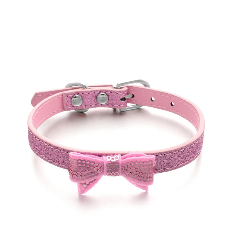 Розовый синий красный цвет вышивка бант ошейник для собак ошейники питомцев