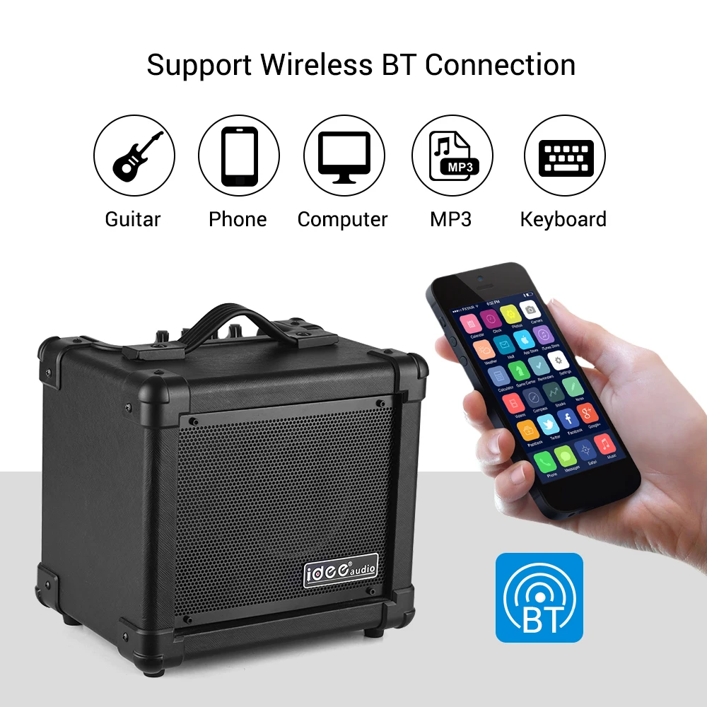 IDEEAUDIO AA 1 Портативный Настольный Электрогитары Динамик усилитель Беспроводной BT