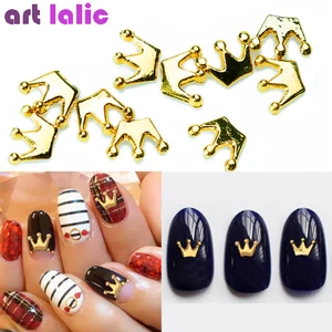 10 шт. Золотая КоронаКактус 3D украшения для дизайна ногтей шармы для ногтей Стразы из сплава материалы для ногтей сделай сам УФ-гель дизайн