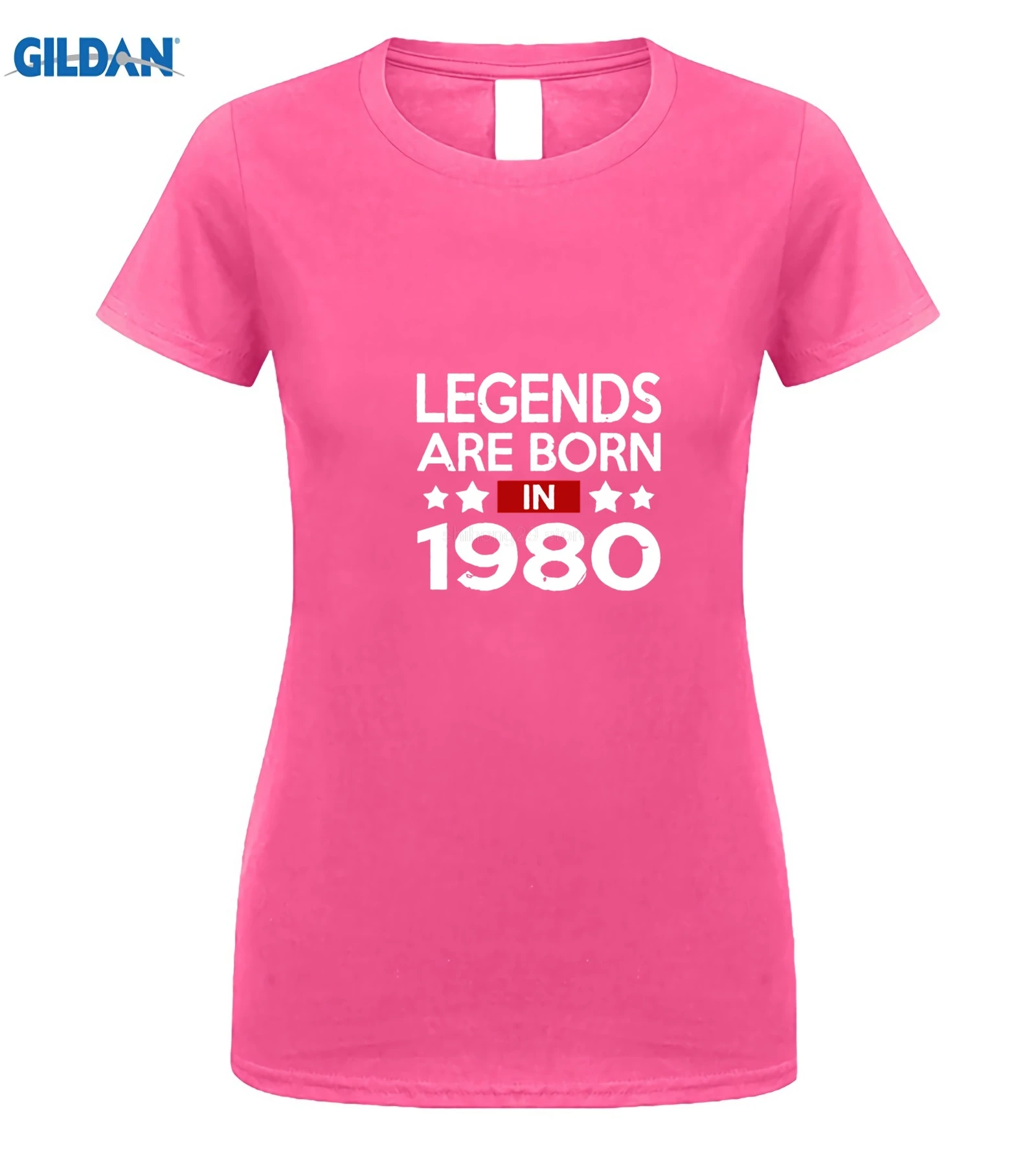 Camiseta винтажная рубашка Legends Are Born In 1980 Футболка мужская унисекс футболка 80s ретро брендовая одежда топы хипстерские футболки - Цвет: women pink