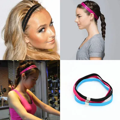 3 шт./компл. узкая эластичная лента для волос черный синий розовый мужчин женщин
