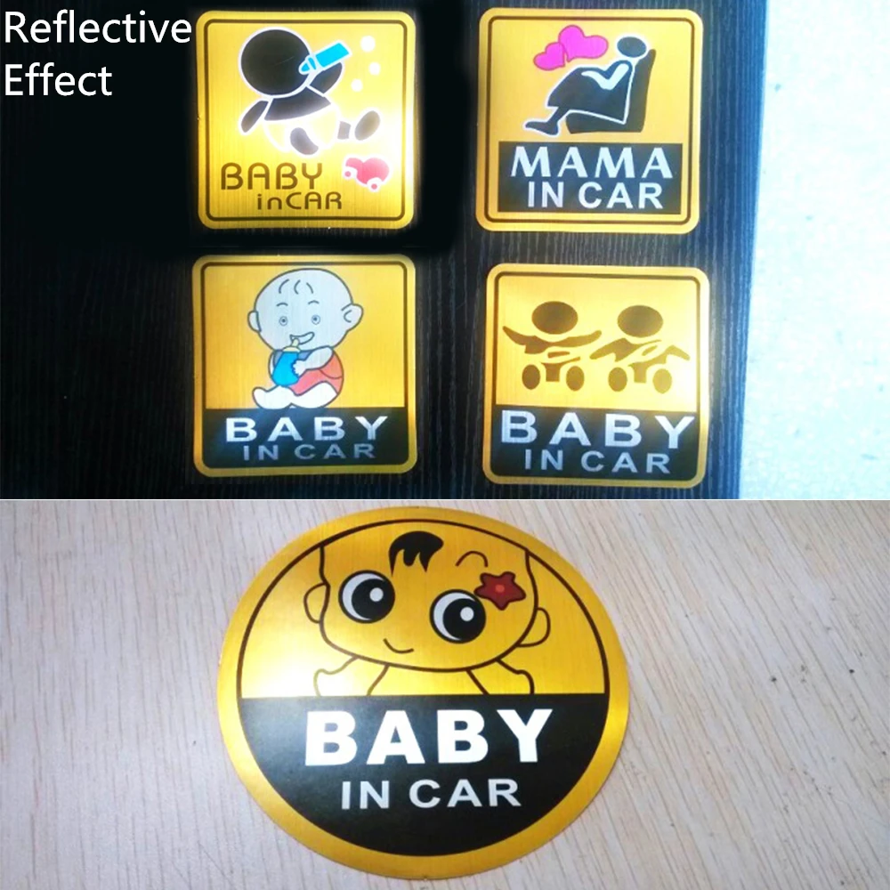 1 шт. Светоотражающая наклейка на автомобиль 11 х11 см|car sticker baby|baby in carsticker baby car |
