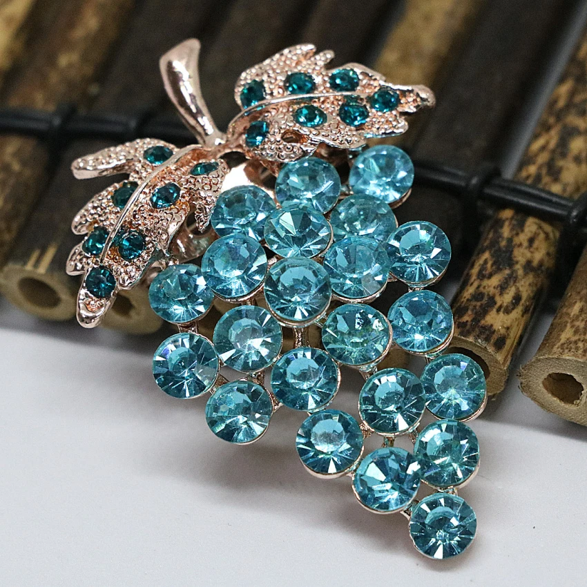 Лидер продаж оптовая цена милый Многоцветный Кристалл Rhinestone Фрукты Виноград