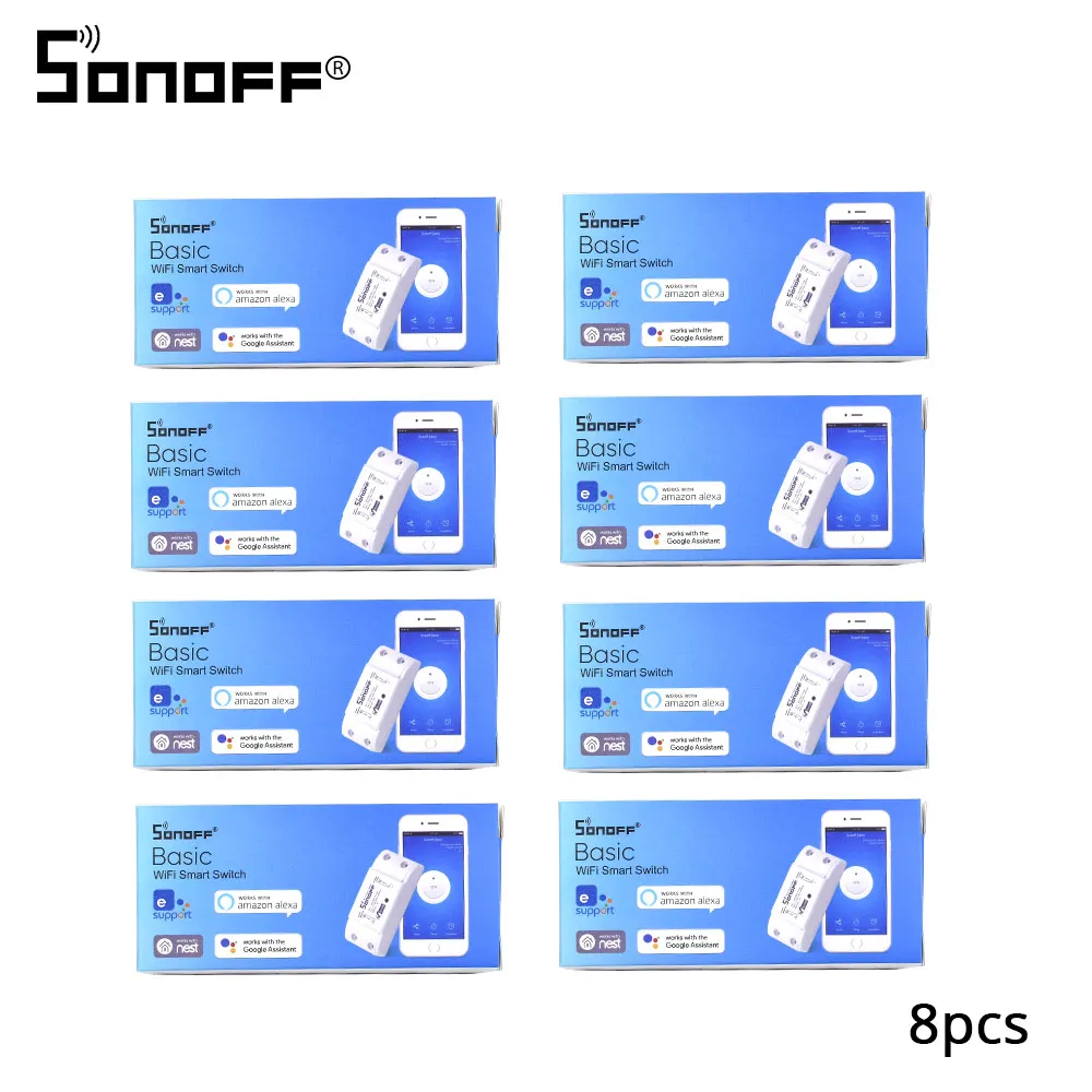 Sonoff базовый Wi Fi выключатель 2/4/5/6/8/10/15/20 шт. беспроводной дистанционный светильник