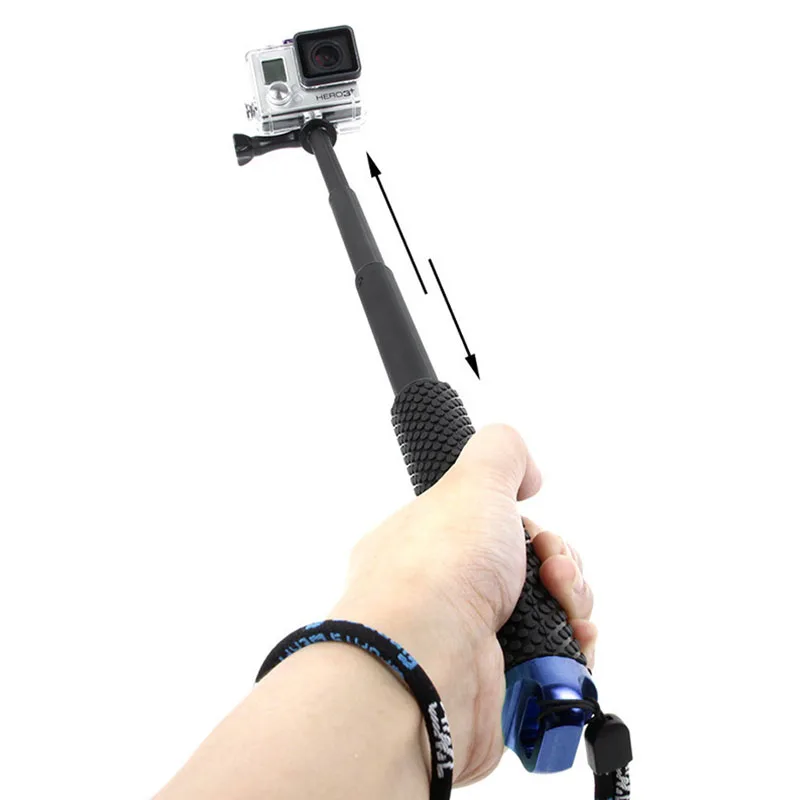 1 комплект раздвижной мини селфи-палка водонепроницаемый монопод синий для GoPro Hero