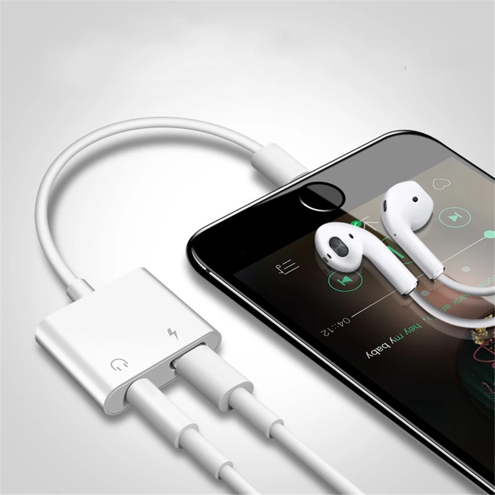 Aux аудио адаптер конвертер для iPhone 7 8 Plus X XR XS MAX зарядное устройство Зарядка Adar 3 5