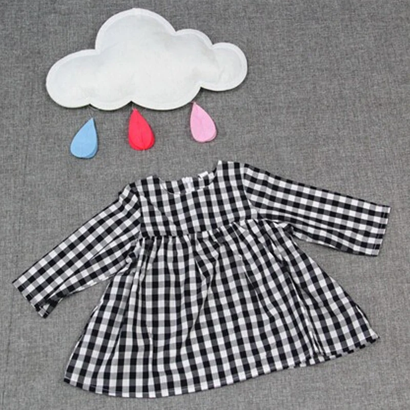 Girls Dresses New 2021 Baby Costume Dress For Long Sleeve Plaid European Vestido Vetement Fille Kids Party Clothing | Детская одежда и