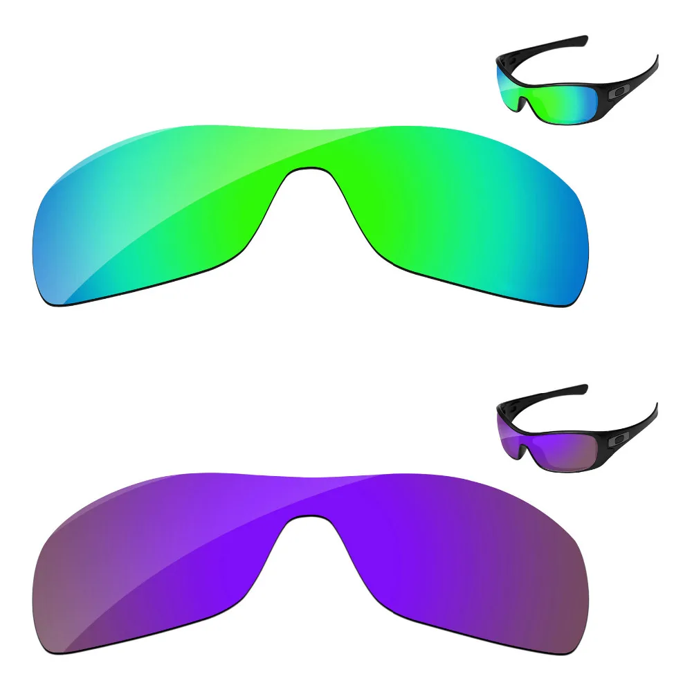 

2 шт., Поляризованные линзы для солнцезащитных очков Antix, фиолетовый и изумрудно-зеленый