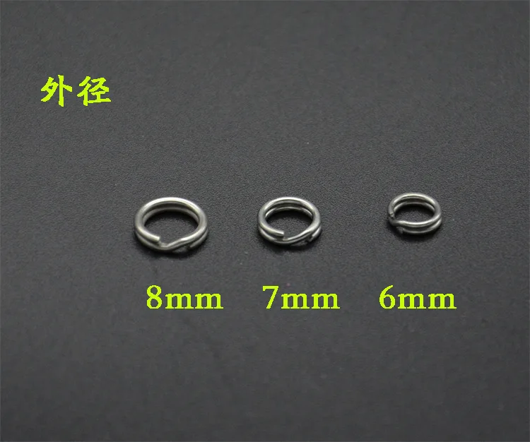 Castfun 100pcs/lot Stainless Steel Split Rings For Hard Bait Minnow Crank Stik Popper &amp Metal Jig Fishing lures | Спорт и