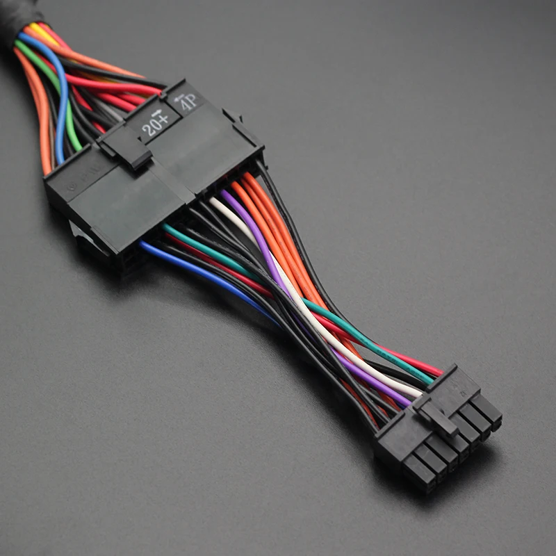 Günstig 100 PCS 24 Pin Zu 14 Pin ATX NETZTEIL Wichtigsten Power Adapter Geflochtene Ärmeln Kabel Für IBM/Lenovo PCs Und Server
