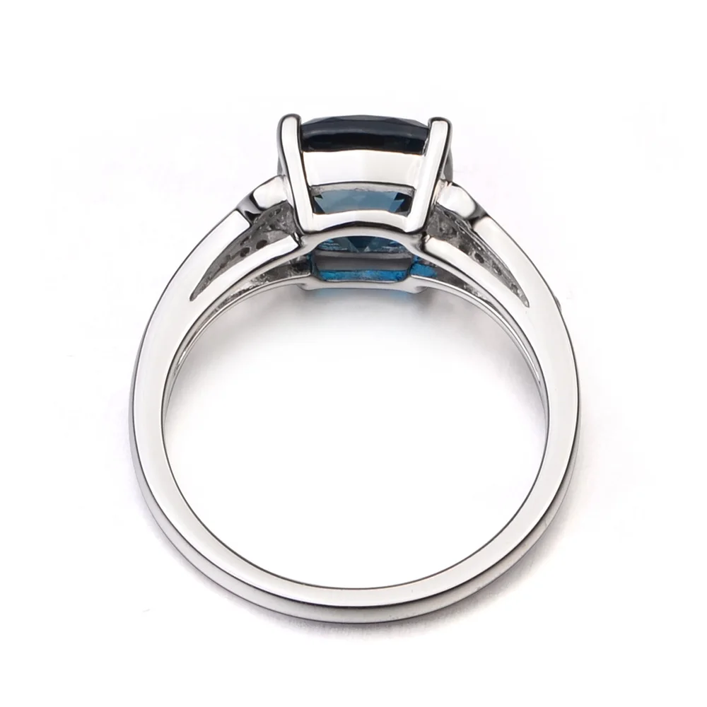 Женское кольцо из серебра 925 пробы с голубым топазом|ring for|rings for womenrings weddings |