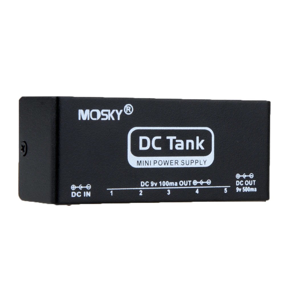 Компактный портативный мини источник питания DC Tank для гитарного эффекта 9 В шесть