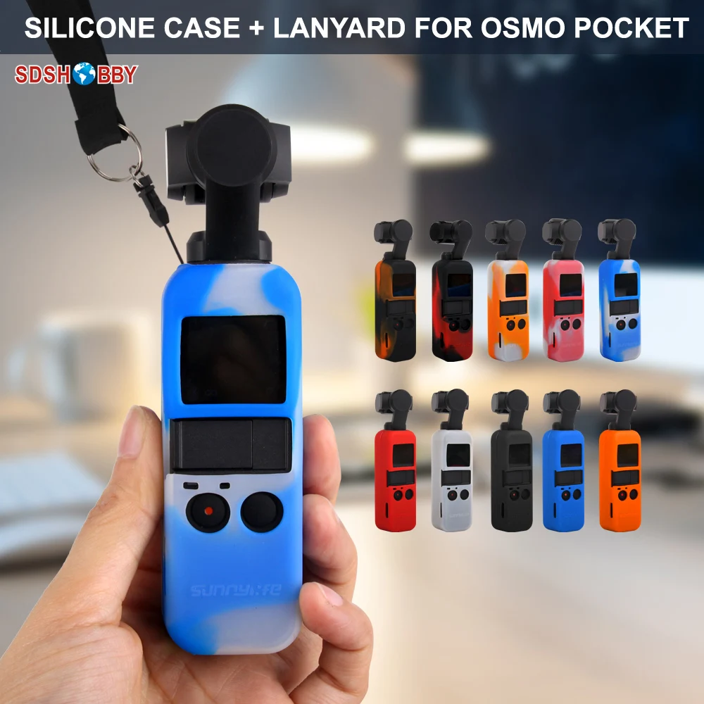 

Силиконовый защитный чехол Sunnylife, ремешок на шею для DJI OSMO, карманный карданный аксессуар для камеры