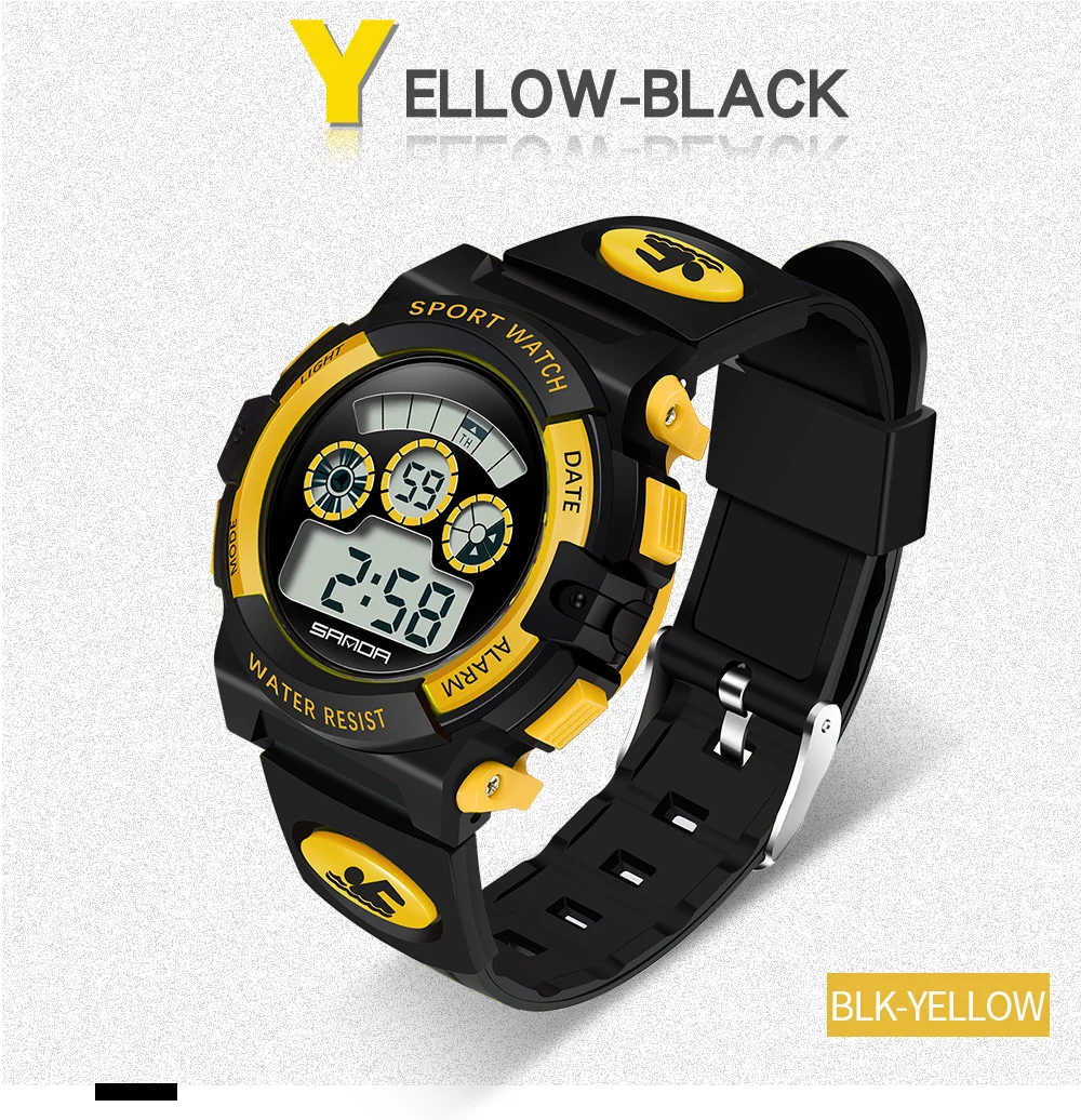 New Fashion SANDA Brand Children Sports Watches LED Digital Watch Boy Girl Student Waterproof Electronics Wristwatches Saat