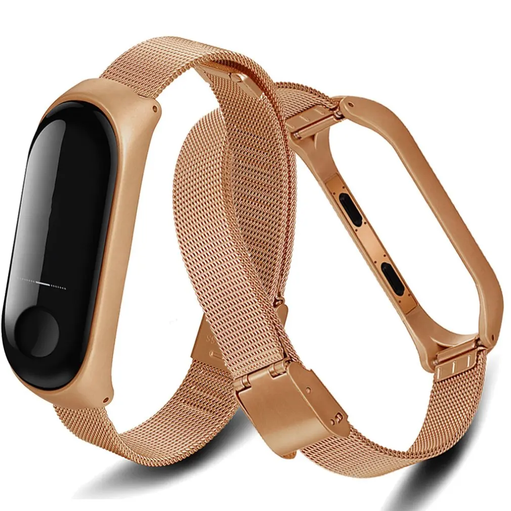 Для Xiaomi mi Band 3 браслет из нержавеющей стали ремешок металлический ремешок Пряжка для mi Band 3 браслет металлический ремешок сменный Браслет