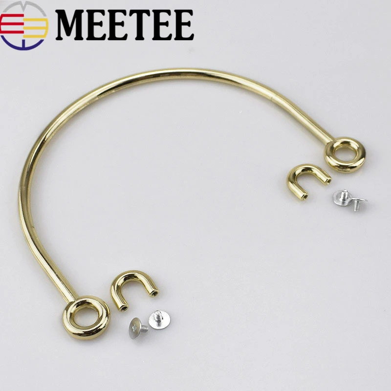 Meetee 2 шт. ID13cm высококлассная сумка металлическая застежка ручка Чистая Рамка Ручки Застежки DIY ручные ремесла Сумка фурнитура Аксессуары F1-61