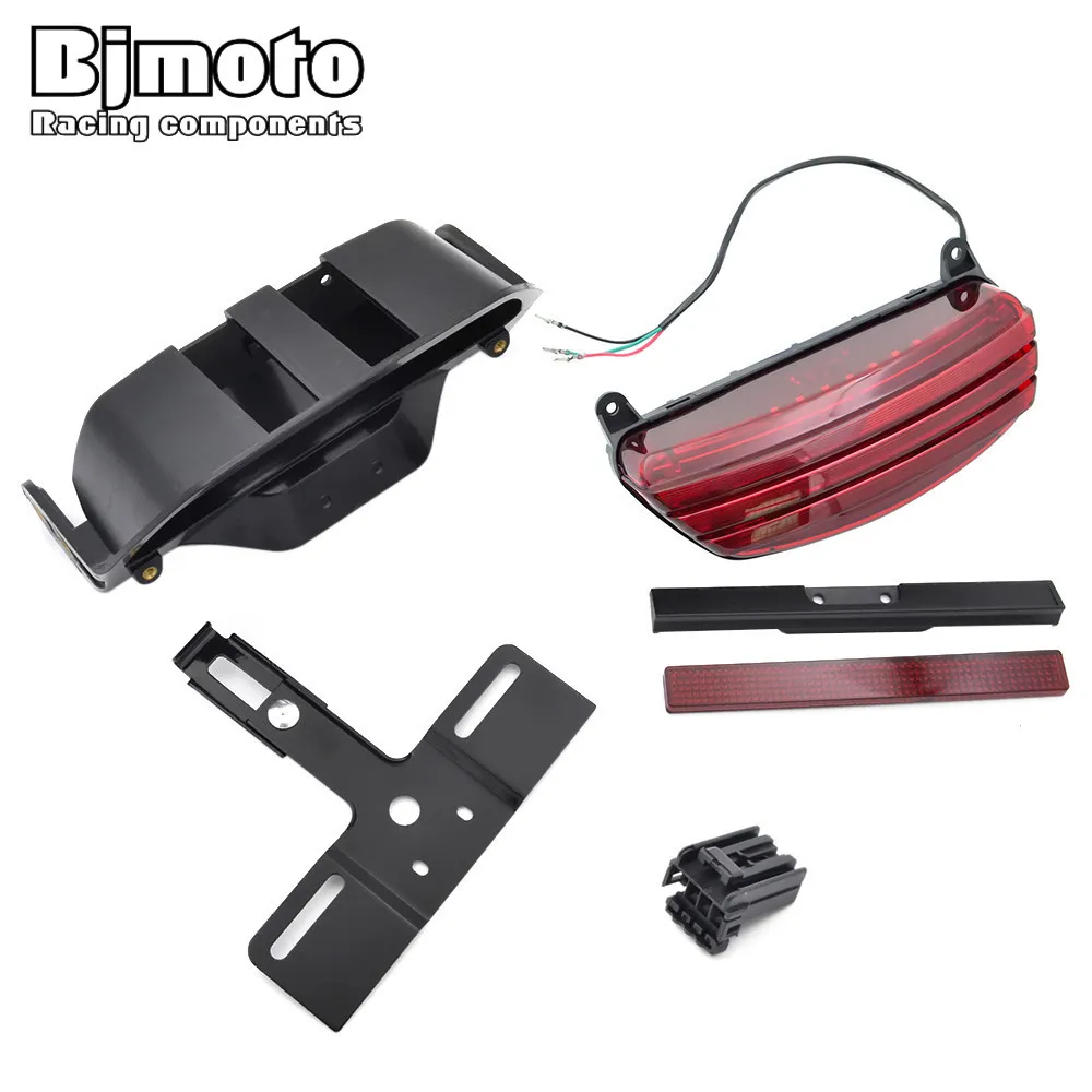 BJMOTO красный трехполосный светодиодный задний фонарь стоп сигнал подсветка