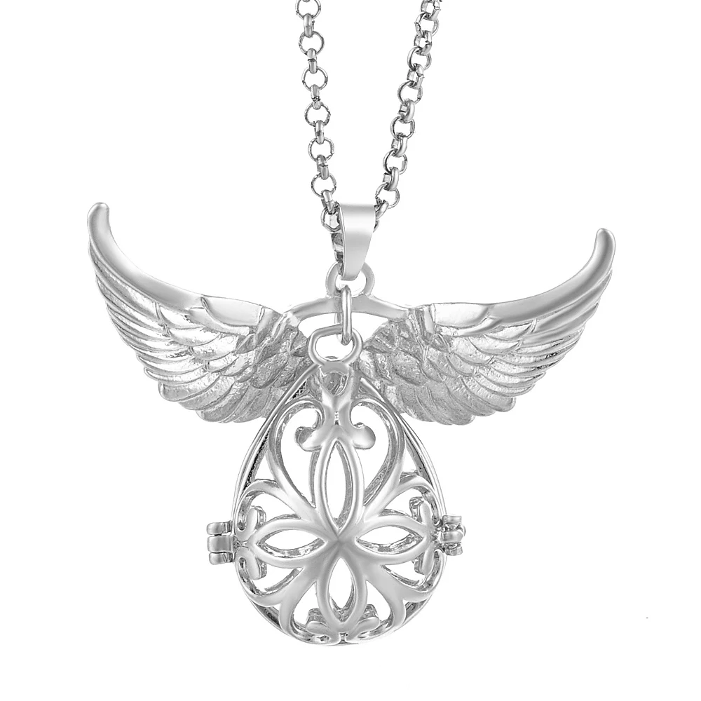 va-098-a 6 design Mexico Chime Angel Ball Caller Locket Necklace Vintage Pregnancy Necklace dropshipping VA-097 - Окраска металла: va-098-a