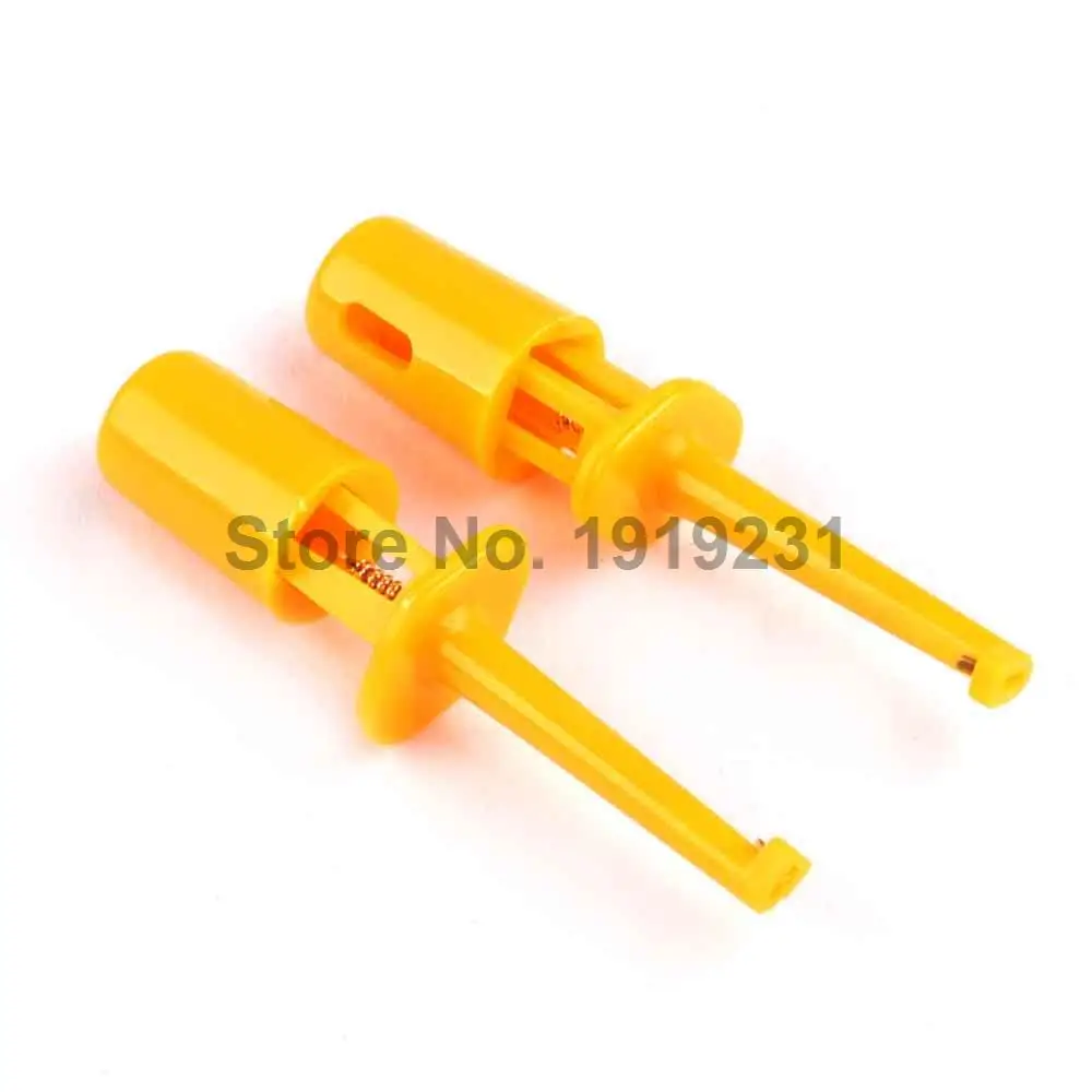 20 шт. желтый мультиметр провод комплект тест крюк зажим Захваты зонд SMT/SMD IC D20