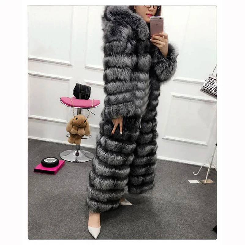 Роскошное меховое пальто Tatyana Furclub, натуральное меховое пальто, длинное зимнее меховое пальто с капюшоном, женское меховое пальто, женская куртка