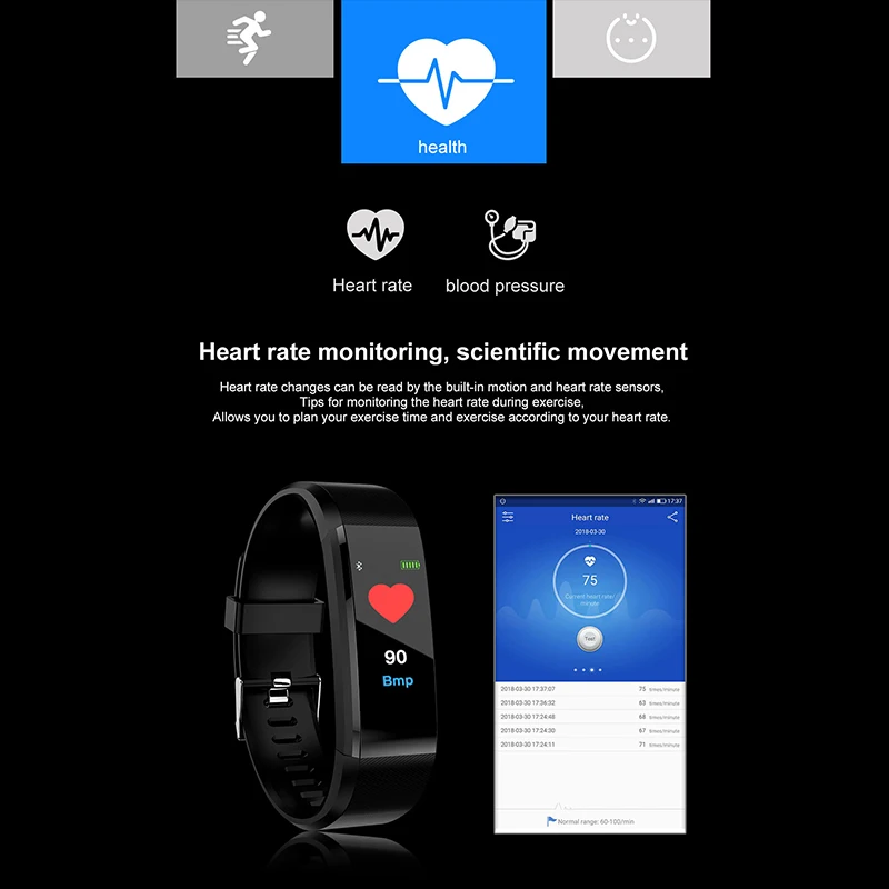 Smartband с измерением артериального давления для мужчин t фитнес трекер Браслет