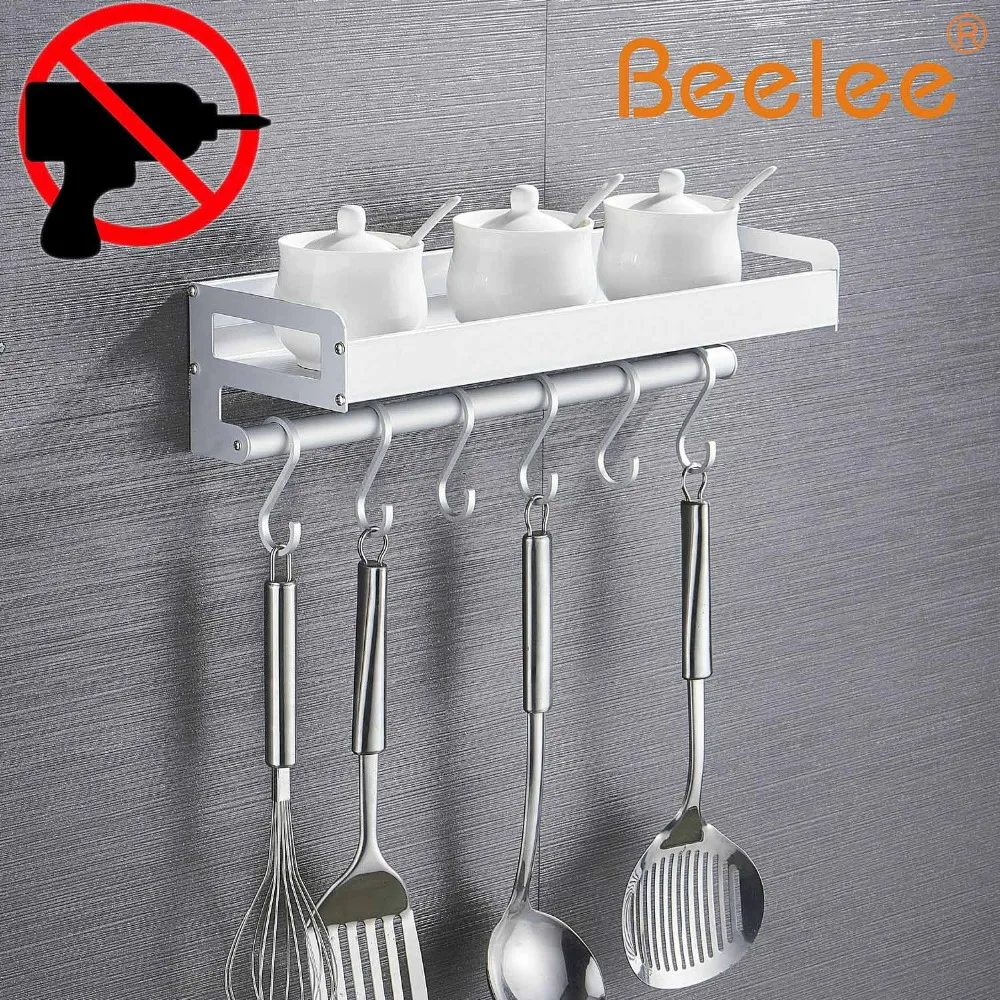 Beelee настенные кухонные полки для ванной комнаты с крючком аксессуары свободное